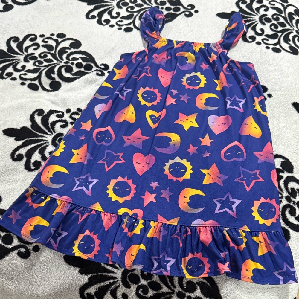 Gymboree Vibrant Blue Dress with Celestial Design Sz L (10-12) New w/o tags